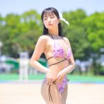 【写真特集 7枚】茜紬うた（スリジエ）、ピンクビキニで魅せる美ボディに来場者釘付け！＜近代麻雀水着祭2022＞