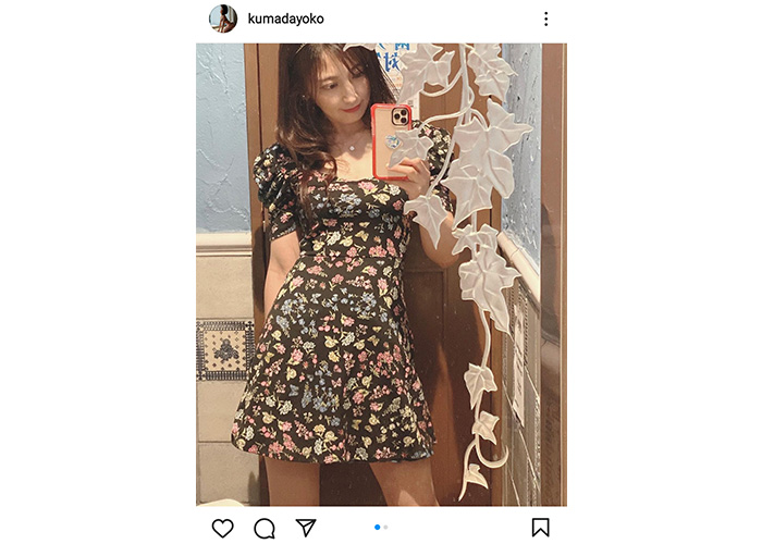 熊田曜子、「珍しくミニにしたよ」超ミニワンピ姿に反響の声！