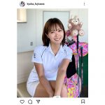 藤澤響花、太ももあらわなミニスカゴルフウェアにファン歓喜！
