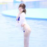 【写真特集】愛白かなた（81moment）、彼シャツなびかせ悩殺ウインク！＜近代麻雀水着祭2022＞