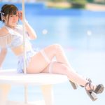 【写真特集】山下百合菜（シブヤDOMINION）、白網タイツ美脚をセクシーに見せつけ！＜近代麻雀水着祭2022＞