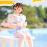 【写真特集】山下百合菜（シブヤDOMINION）、白網タイツ美脚をセクシーに見せつけ！＜近代麻雀水着祭2022＞