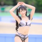 【写真特集】長谷川晴奈（劇団4ドル50セント）、メイド風ビキニで魅せるセクシーな脚線美に注目！＜近代麻雀水着祭2022＞