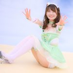 【写真特集 30枚】広山楓(notall)、ミニのメイド服で魅せる絶対領域とヘルシーボディ!<近代麻雀水着祭2022>