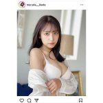 #ババババンビ・池田メルダ、透けシャツ脱ぎかけのランジェリー姿で美バスト大胆披露