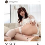 水瀬ちか、白バニーに扮してむちむちな桃尻見せつけ！