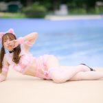 【写真特集】三葉みやび(ヲドルマヨナカ)、猫耳メイドで見せるセクシーボディで誘惑<近代麻雀水着祭2022>