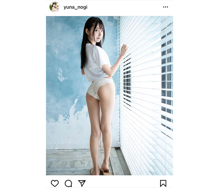 乃木結夢、美尻と脚線美で魅了するバックショットで釘付けに