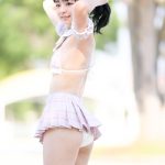 【写真 5枚】茜紬うた（スリジエ）、制服風ビキニでスカート、ひらり！＜近代麻雀水着祭2022＞