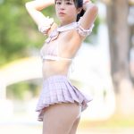 【写真 5枚】茜紬うた（スリジエ）、制服風ビキニでスカート、ひらり！＜近代麻雀水着祭2022＞
