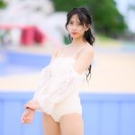 【写真特集 14枚】田村メリジェイセル、純白ビキニ衣装で魅せるスレンダー美ボディに釘付け！＜近代麻雀水着祭2022＞