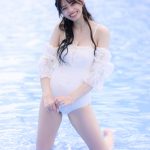 【写真特集 14枚】田村メリジェイセル、純白ビキニ衣装で魅せるスレンダー美ボディに釘付け！＜近代麻雀水着祭2022＞