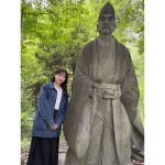 大河ドラマ『鎌倉殿の13人』出演の福田愛依、夫畠山重忠像と2ショットを公開