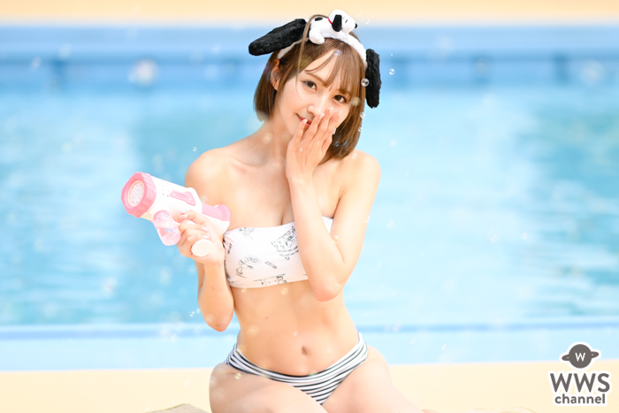 【写真特集】安藤笑（Ange☆Reve）、シャボン玉まみれのヘルシーボディを披露！＜近代麻雀水着祭2022＞