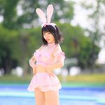 【写真特集】那波茉奈（仮面女子候補生）、笑顔と透け感水着のギャップがたまらないバニー姿で釘付け！＜近代麻雀水着祭2022＞