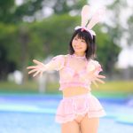 【写真特集】那波茉奈（仮面女子候補生）、笑顔と透け感水着のギャップがたまらないバニー姿で釘付け！＜近代麻雀水着祭2022＞