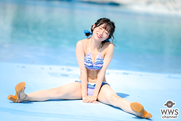 【写真特集】椿あい子（CALL MY NAME）、ドット柄ビキニで魅せる透明美ボディにうっとり！＜近代麻雀水着祭2022＞
