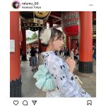 藤川らるむ、浴衣姿で美麗な横顔届ける