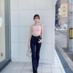 NMB48・原かれん、肌見せタンクトップコーデを披露