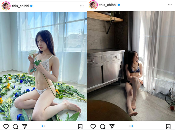NMB48・川上千尋、白黒つけられない可憐＆オトナなビキニオフショット公開