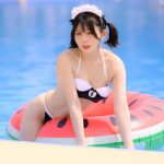 【写真特集】コスプレイヤー・水那しおね、えちえちメイド水着で濡れボディ披露＜近代麻雀水着祭2022＞