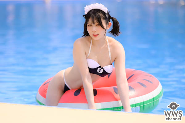 【写真特集】コスプレイヤー・水那しおね、えちえちメイド水着で濡れボディ披露＜近代麻雀水着祭2022＞