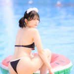 【写真特集】コスプレイヤー・水那しおね、えちえちメイド水着で濡れボディ披露＜近代麻雀水着祭2022＞