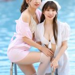【写真特集】CURTiA・有沢美矢＆結野優姫、セクシーナースに扮したコラボ2ショットで視線釘付け！＜近代麻雀水着祭2022＞