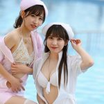 【写真特集】CURTiA・有沢美矢＆結野優姫、セクシーナースに扮したコラボ2ショットで視線釘付け！＜近代麻雀水着祭2022＞