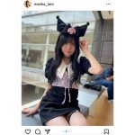 SKE48・谷真理佳、クロミちゃん衣装でガーターベルト巻いた太ももチラ見せ！