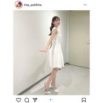 雪平莉左、清楚な白ワンピで美脚披露