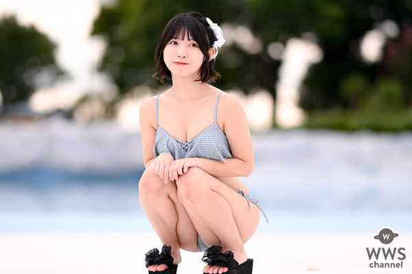 【写真特集】雪村花鈴、黒髪ショートボブにうっとりな水着衣装で微笑みをお届け！＜近代麻雀水着祭2022＞