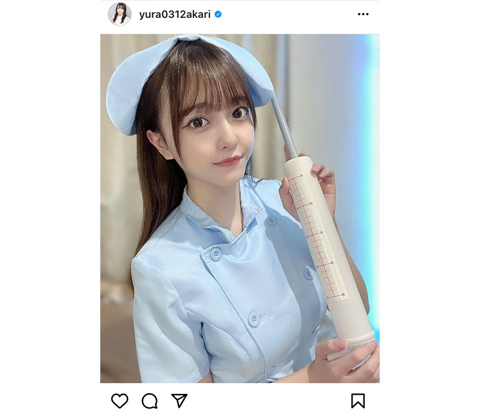 由良朱合のナースコスに「可愛い過ぎ」「綺麗」「天使」と反響ぞくぞく！