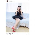 レースクイーン・黒木麗奈が美脚見せ超ミニ小悪魔コスプレを披露！