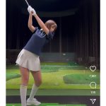 藤澤響花、絶対領域ギリギリの超ミニスカゴルフウェアで動画公開！