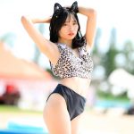 【写真特集】金子明日香（FariaClown）、ヒョウ柄ビキニで美ヒップをセクシーに見せつけ！＜近代麻雀水着祭2022＞