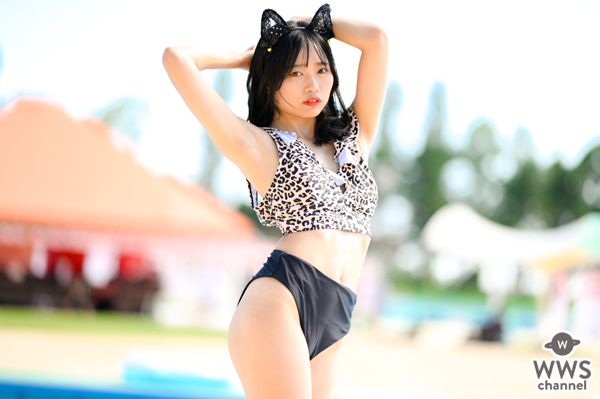 【写真特集】金子明日香（FariaClown）、ヒョウ柄ビキニで美ヒップをセクシーに見せつけ！＜近代麻雀水着祭2022＞