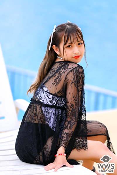 【写真特集】北野真衣（GIRLY MOON PROJECT）、透け感セクシーな美背中を披露＜近代麻雀水着祭2022＞