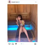 堀尾実咲、サウナで汗テカテカの水着姿がセクシーすぎる！