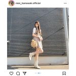濱崎心愛、秋色コーデでスラリとした美脚披露！