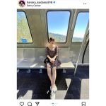 兒玉遥、ミニワンピから投げ出した脚線美にファンうっとり