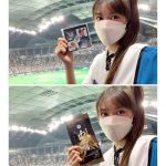 【コンコン】モー娘。牧野真莉愛、きつね耳で野球観戦！「きつねダンス踊って欲しい」の声も