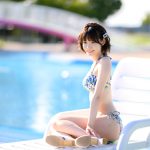 【写真特集】「ミスSPA! 2021グランプリ」山本栞、夕陽に照らされた透明美ボディ披露＜近代麻雀水着祭2022＞