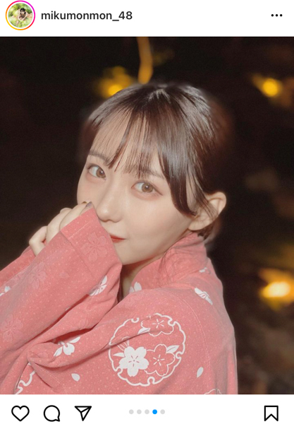 HKT48・田中美久、千尋似の浴衣姿でドキッとうなじ見せ！「まさに、天使だね」
