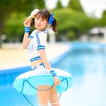 【写真特集】渡辺陽菜（Layn）、元気いっぱいのスポーティーな体操着コスチュームで笑顔をお届け！＜近代麻雀水着祭2022＞