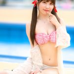 【写真特集】結野優姫（CURTiA）、チューブトップビキニ姿をプールサイドで披露！＜近代麻雀水着祭2022＞