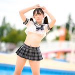 【写真特集】白星かこ（きゅーてぃくるっ！）、スケスケ制服コスでこぼれる下乳ラインで悩殺！＜近代麻雀水着祭2022＞