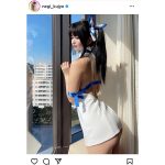 九条ねぎ、コスプレ衣装越しでも分かる圧巻の桃尻ラインで釘付け！