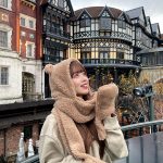 『天使すぎる小悪魔』Kirari、キュン死確定のくま型マフラーで北海道旅行を満喫