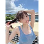 #ババババンビ・岸みゆ、透け感タンクトップでまんまるバストを披露したポニーテールショット公開！
